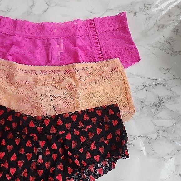 3 Victoria's Secret Very Sexy Lace Cheeky Panty L - Picture 2 of 15